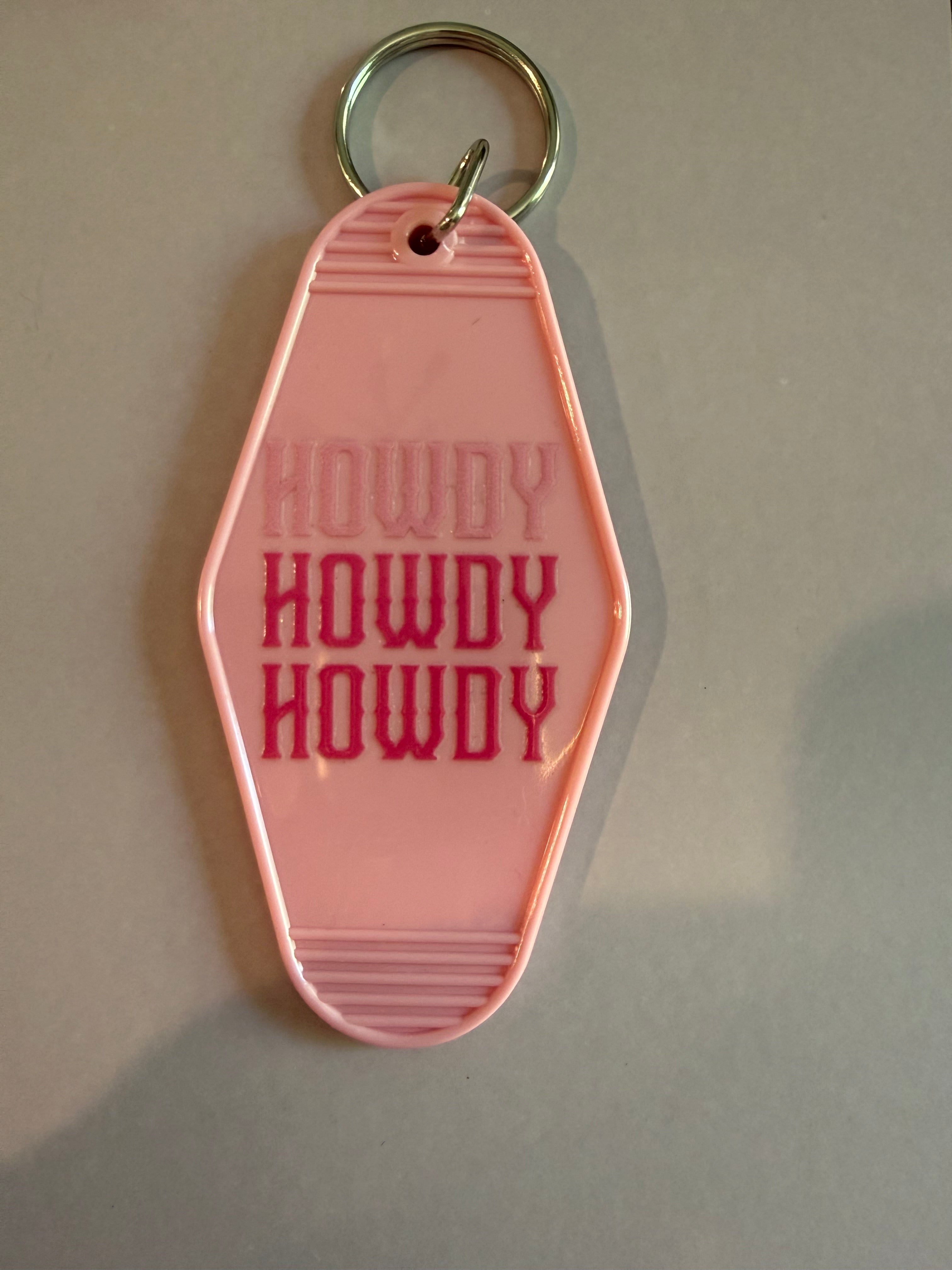 Keychain “pink howdy”
