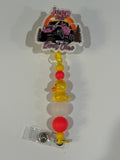 Beaded Interchangeable Badge Reel – “Jeep Hair Don’t Care”