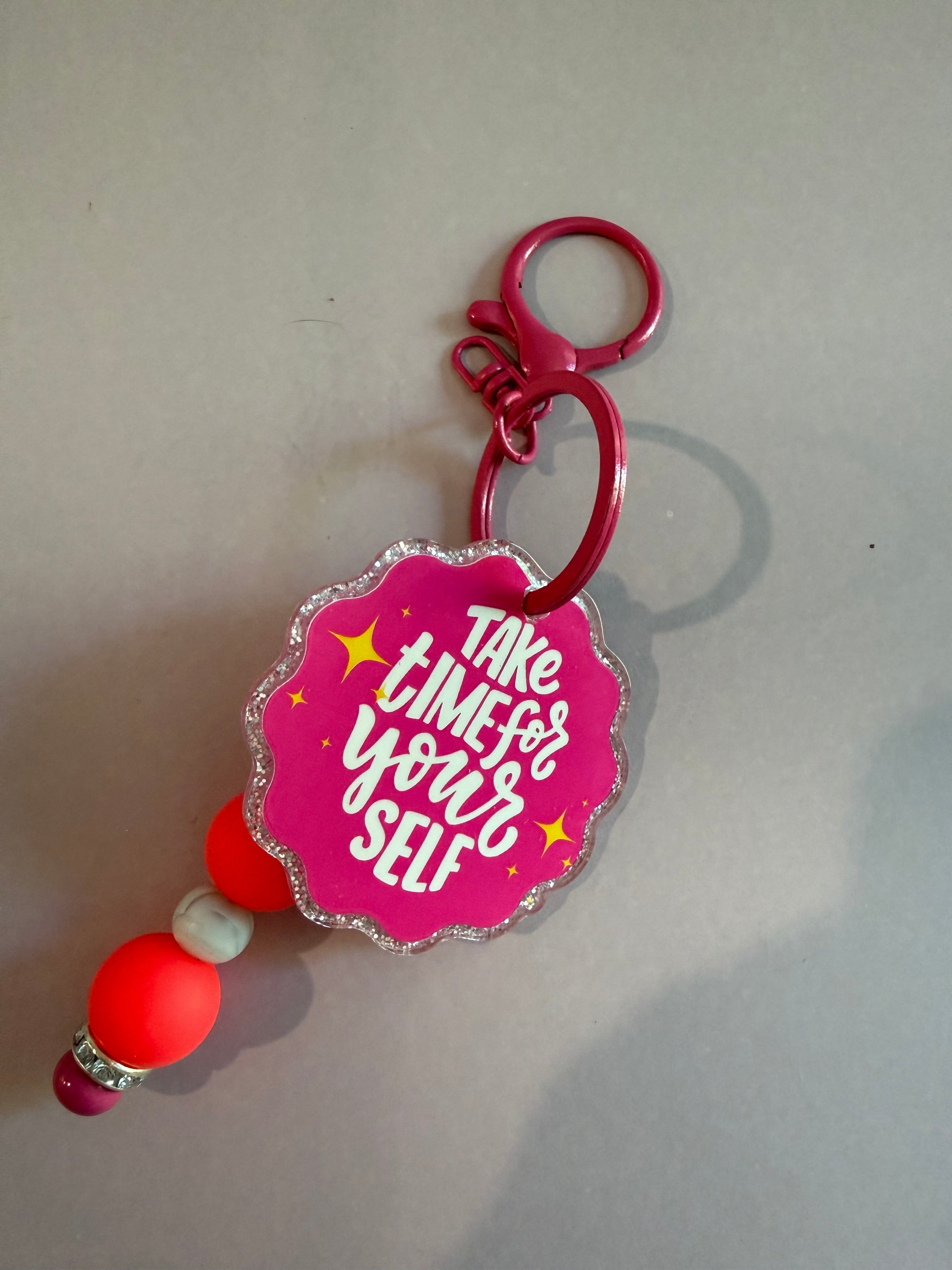 Keychain “take time for yourself”