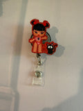 Interchangeable Non-Beaded Badge Reel “Jade Bratz Doll”