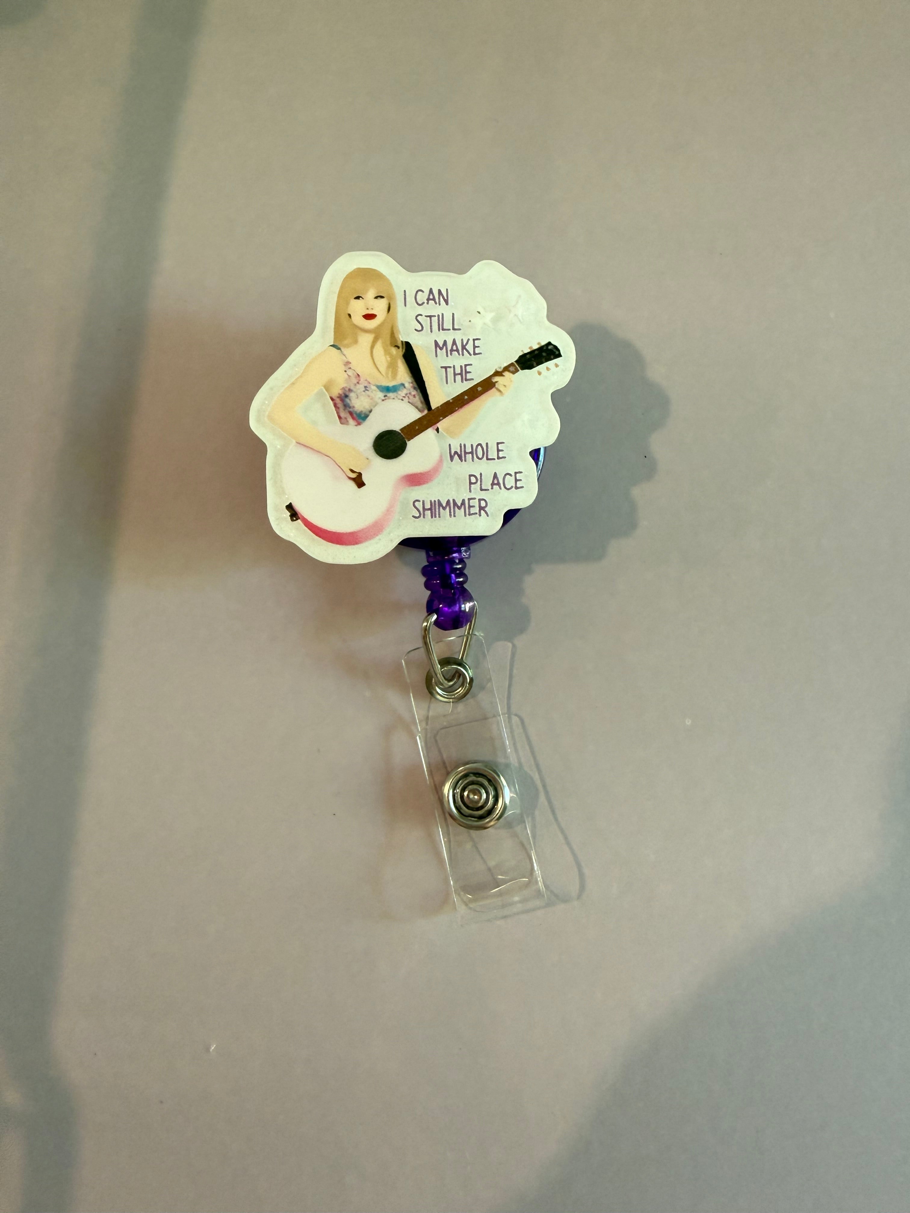 Interchangeable Non-Beaded Badge Reel “Taylor inspired”