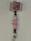 Beaded Interchangeable Badge Reel – “How Can I Pray For You”