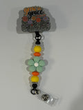 Beaded Interchangeable Badge Reel – “Grow In Grace”