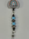 Beaded Interchangeable Badge Reel – “Veterinary Assistant”