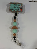 Beaded Interchangeable Badge Reel – “I can’t love you more than my home town”