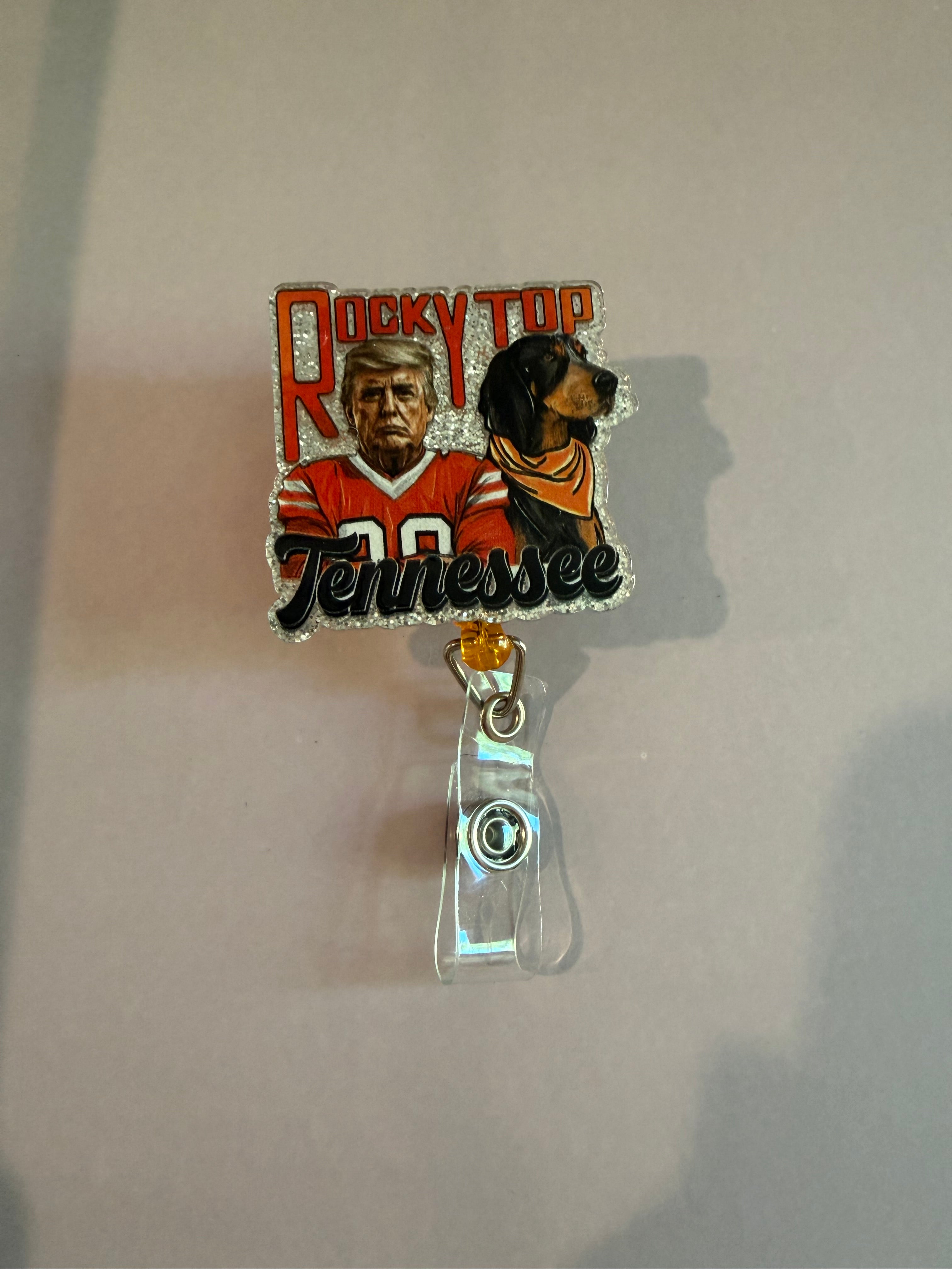 Interchangeable Non-Beaded Badge Reel “Rocky Top”