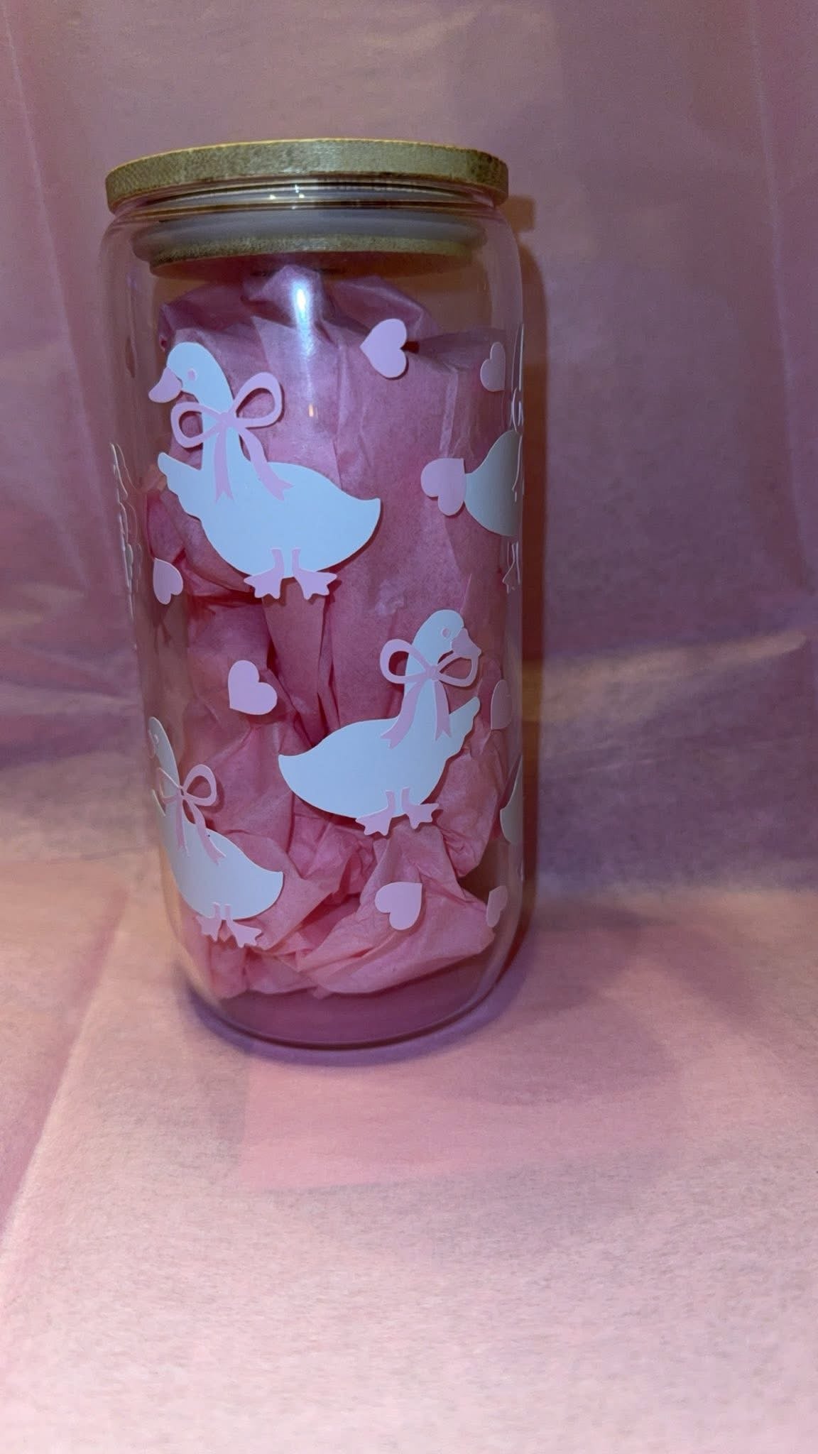 Glass Coffee Cup “Cute Silly Goose”
