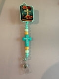 Beaded Interchangeable Badge Reel – “Holy Bible”