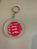 Keychain “you are strong, capable, worthy”