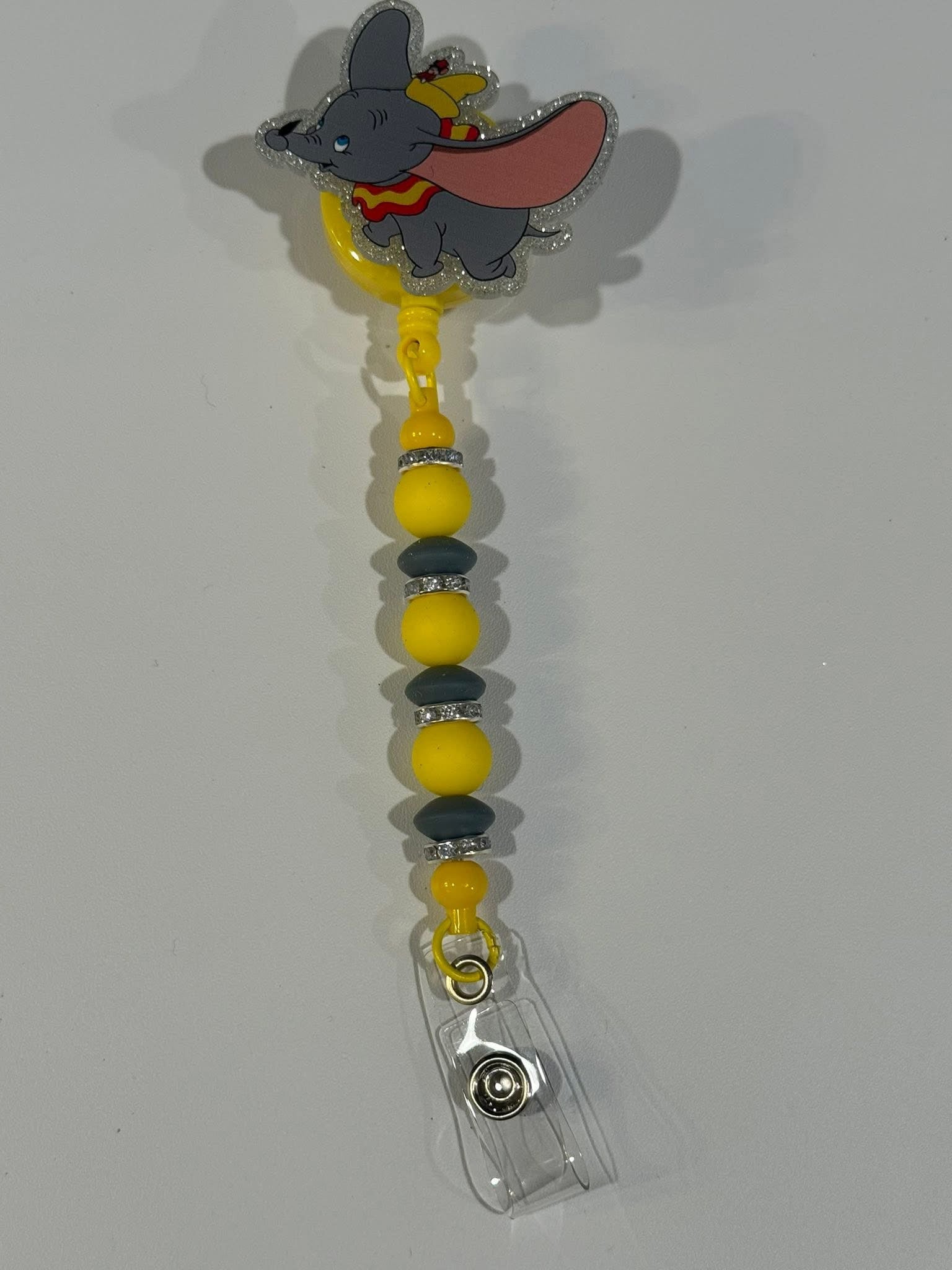 Beaded Interchangeable Badge Reel – “Dumbo”